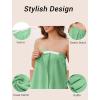 image:imageEkouaer Towel Wrap for Women With Velcro Ruffle Shower Wrap Spa Robes For Women Lightweight Knee Length Sauna RobeMint Green