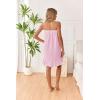 image:imageEkouaer Towel Wrap for Women With Velcro Ruffle Shower Wrap Spa Robes For Women Lightweight Knee Length Sauna RobePink