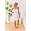 image:imageEkouaer Towel Wrap for Women With Velcro Ruffle Shower Wrap Spa Robes For Women Lightweight Knee Length Sauna RobeWhite