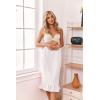 image:imageEkouaer Towel Wrap for Women With Velcro Ruffle Shower Wrap Spa Robes For Women Lightweight Knee Length Sauna RobeWhite