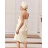 image:imageEkouaer Towel Wrap for Women with Hair Towel Lightweight Knee Length Spa Body Bath Adjustable Closure Bathrobe with PocketCream