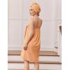 image:imageEkouaer Towel Wrap for Women with Hair Towel Lightweight Knee Length Spa Body Bath Adjustable Closure Bathrobe with PocketSoft Orange