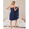 image:imageEkouaer Waffle Robes For Women Bath Wrap Lightweight Shower Wrap 2026 Knee Length Spa Robe with Adjustable Closure SXLDark Blue