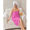 image:imageEkouaer Waffle Robes For Women Bath Wrap Lightweight Shower Wrap 2026 Knee Length Spa Robe with Adjustable Closure SXLHot Pink
