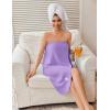 image:imageEkouaer Waffle Robes For Women Bath Wrap Lightweight Shower Wrap 2026 Knee Length Spa Robe with Adjustable Closure SXLLavender
