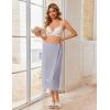 image:imageEkouaer Waffle Robes For Women Bath Wrap Lightweight Shower Wrap 2026 Knee Length Spa Robe with Adjustable Closure SXLLight Gray