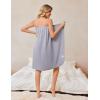 image:imageEkouaer Waffle Robes For Women Bath Wrap Lightweight Shower Wrap 2026 Knee Length Spa Robe with Adjustable Closure SXLLight Gray