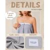 image:imageEkouaer Waffle Robes For Women Bath Wrap Lightweight Shower Wrap 2026 Knee Length Spa Robe with Adjustable Closure SXLLight Gray