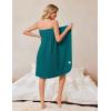image:imageEkouaer Waffle Robes For Women Bath Wrap Lightweight Shower Wrap 2026 Knee Length Spa Robe with Adjustable Closure SXLPeacock