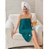 image:imageEkouaer Waffle Robes For Women Bath Wrap Lightweight Shower Wrap 2026 Knee Length Spa Robe with Adjustable Closure SXLPeacock