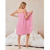 image:imageEkouaer Waffle Robes For Women Bath Wrap Lightweight Shower Wrap 2026 Knee Length Spa Robe with Adjustable Closure SXLPink