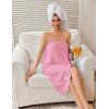 image:imageEkouaer Waffle Robes For Women Bath Wrap Lightweight Shower Wrap 2026 Knee Length Spa Robe with Adjustable Closure SXLPink