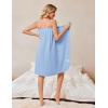 image:imageEkouaer Waffle Robes For Women Bath Wrap Lightweight Shower Wrap 2026 Knee Length Spa Robe with Adjustable Closure SXLSky Blue