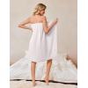 image:imageEkouaer Waffle Robes For Women Bath Wrap Lightweight Shower Wrap 2026 Knee Length Spa Robe with Adjustable Closure SXLWhite
