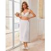image:imageEkouaer Waffle Robes For Women Bath Wrap Lightweight Shower Wrap 2026 Knee Length Spa Robe with Adjustable Closure SXLWhite