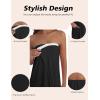 image:imageEkouaer Waffle Robes For Women Bath Wraps Lightweight Knee Length Soft Shower Robe with Pocket SLBlack