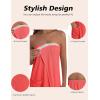 image:imageEkouaer Waffle Robes For Women Bath Wraps Lightweight Knee Length Soft Shower Robe with Pocket SLCoral