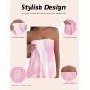image:imageEkouaer Waffle Robes For Women Bath Wraps Lightweight Knee Length Soft Shower Robe with Pocket SLFloral Pink