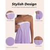 image:imageEkouaer Waffle Robes For Women Bath Wraps Lightweight Knee Length Soft Shower Robe with Pocket SLLavender