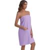 image:imageEkouaer Waffle Robes For Women Bath Wraps Lightweight Knee Length Soft Shower Robe with Pocket SLLavender