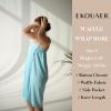 image:imageEkouaer Waffle Robes For Women Bath Wraps Lightweight Knee Length Soft Shower Robe with Pocket SLLight Blue