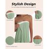 image:imageEkouaer Waffle Robes For Women Bath Wraps Lightweight Knee Length Soft Shower Robe with Pocket SLMint Green
