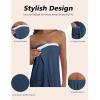 image:imageEkouaer Waffle Robes For Women Bath Wraps Lightweight Knee Length Soft Shower Robe with Pocket SLNavy Blue