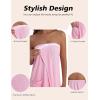 image:imageEkouaer Waffle Robes For Women Bath Wraps Lightweight Knee Length Soft Shower Robe with Pocket SLPink
