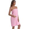 image:imageEkouaer Waffle Robes For Women Bath Wraps Lightweight Knee Length Soft Shower Robe with Pocket SLPink