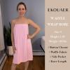 image:imageEkouaer Waffle Robes For Women Bath Wraps Lightweight Knee Length Soft Shower Robe with Pocket SLPink