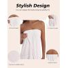 image:imageEkouaer Waffle Robes For Women Bath Wraps Lightweight Knee Length Soft Shower Robe with Pocket SLWhite