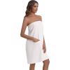 image:imageEkouaer Waffle Robes For Women Bath Wraps Lightweight Knee Length Soft Shower Robe with Pocket SLWhite
