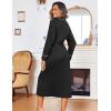 image:imageEkouaer Women Kimono Robes Full Length Knit Bathrobe Lightweight Soft Sleepwear Vneck Casual Ladies Loungewear SXXLBlack