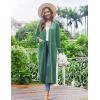 image:imageEkouaer Women Kimono Robes Full Length Knit Bathrobe Lightweight Soft Sleepwear Vneck Casual Ladies Loungewear SXXLCeladon Green