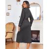 image:imageEkouaer Women Kimono Robes Full Length Knit Bathrobe Lightweight Soft Sleepwear Vneck Casual Ladies Loungewear SXXLDark Gray