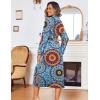 image:imageEkouaer Women Kimono Robes Full Length Knit Bathrobe Lightweight Soft Sleepwear Vneck Casual Ladies Loungewear SXXLFloral Mandala Blue