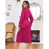 image:imageEkouaer Women Kimono Robes Full Length Knit Bathrobe Lightweight Soft Sleepwear Vneck Casual Ladies Loungewear SXXLHot Pink