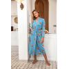 image:imageEkouaer Women Kimono Robes Full Length Knit Bathrobe Lightweight Soft Sleepwear Vneck Casual Ladies Loungewear SXXLLight Blue  Juice