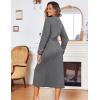 image:imageEkouaer Women Kimono Robes Full Length Knit Bathrobe Lightweight Soft Sleepwear Vneck Casual Ladies Loungewear SXXLMedium Gray