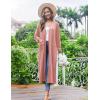image:imageEkouaer Women Kimono Robes Full Length Knit Bathrobe Lightweight Soft Sleepwear Vneck Casual Ladies Loungewear SXXLMisty Rose