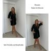 image:imageEkouaer Women Kimono Robes Knee Length Knit Bathrobe Lightweight Soft Sleepwear Vneck Casual Ladies Loungewear1black