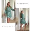 image:imageEkouaer Women Kimono Robes Knee Length Knit Bathrobe Lightweight Soft Sleepwear Vneck Casual Ladies Loungewear1celadon Green