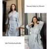 image:imageEkouaer Women Kimono Robes Knee Length Knit Bathrobe Lightweight Soft Sleepwear Vneck Casual Ladies Loungewear1light Gray