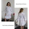 image:imageEkouaer Women Kimono Robes Knee Length Knit Bathrobe Lightweight Soft Sleepwear Vneck Casual Ladies LoungewearBlue Striped Teddy Bear