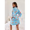 image:imageEkouaer Women Kimono Robes Knee Length Knit Bathrobe Lightweight Soft Sleepwear Vneck Casual Ladies LoungewearGoblet