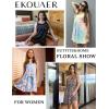 image:imageEkouaer Women Nightgowns Sleeveless Sleepwear Spaghetti Strap Racerback Pajama Dress Nightshirt SXXLBlack Pink Floral