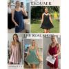 image:imageEkouaer Women Nightgowns Sleeveless Sleepwear Spaghetti Strap Racerback Pajama Dress Nightshirt SXXLGreen Pink Floral