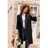 image:imageEkouaer Women Robes Shawl Collar Bathrobe Short Kimono Robe Soft Knit Bathrobes Ladies Sleepwear with Pockets SXXLBlack
