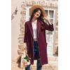 image:imageEkouaer Women Robes Shawl Collar Bathrobe Short Kimono Robe Soft Knit Bathrobes Ladies Sleepwear with Pockets SXXLDate Red