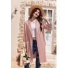 image:imageEkouaer Women Robes Shawl Collar Bathrobe Short Kimono Robe Soft Knit Bathrobes Ladies Sleepwear with Pockets SXXLLotus Pink
